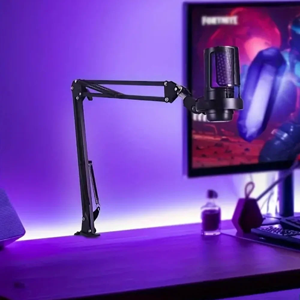Gaming USB Microphone Usb Computer Desktop Microphone RGB E-sports Game Conversation Voice Recording Condenser Microphone