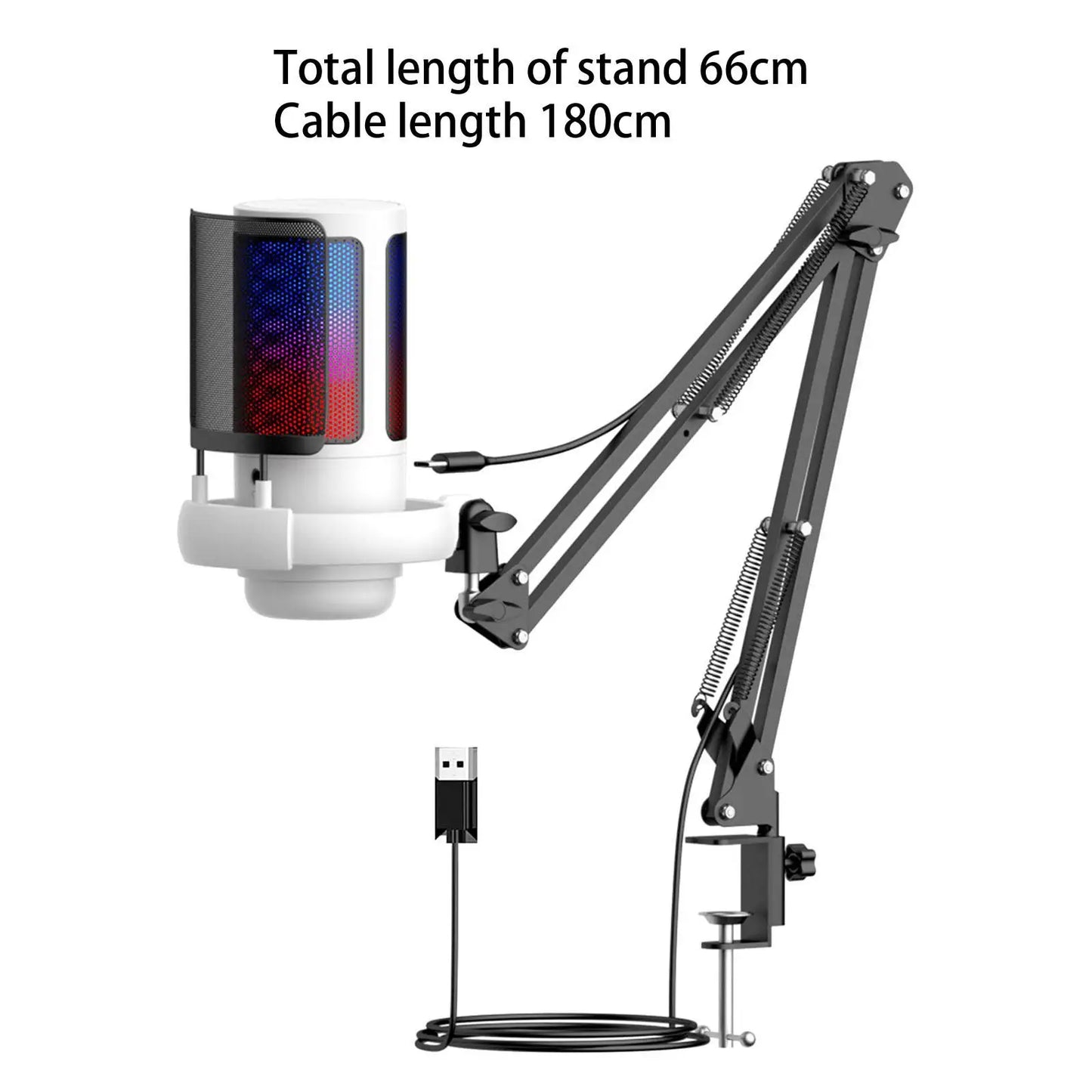 USB Gaming Microphone Professional with Arm for Twitch Chatting Podcast