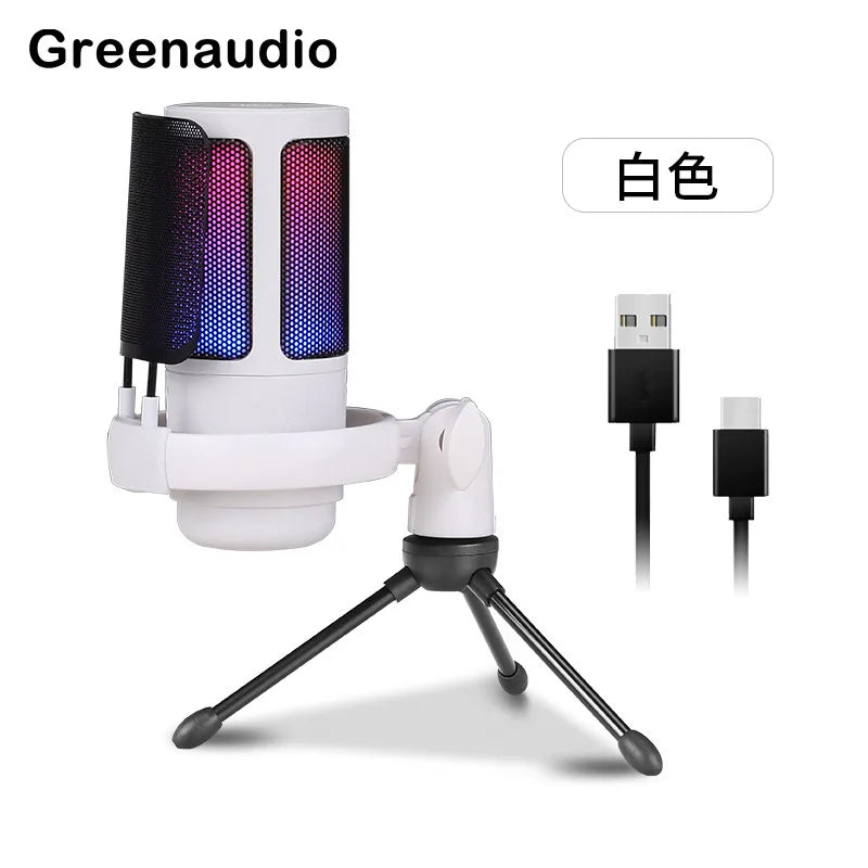 GAM-ME6S desktop live streaming microphone mobile game RGB dazzling lighting USB computer karaoke